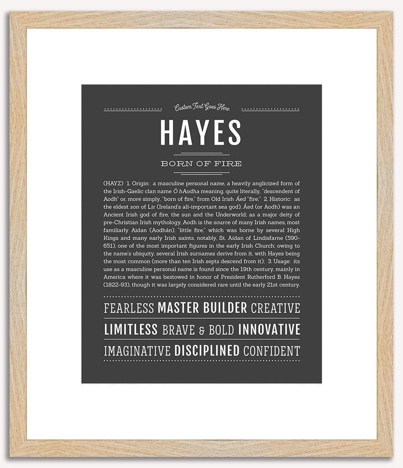 Hayes | Name Art Print