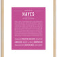 Hayes | Name Art Print