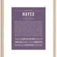 Hayes | Name Art Print