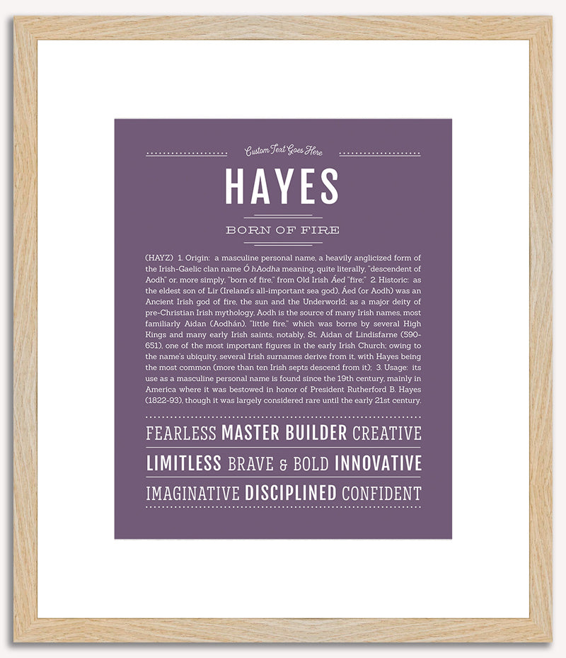 Hayes | Name Art Print