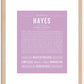 Hayes | Name Art Print