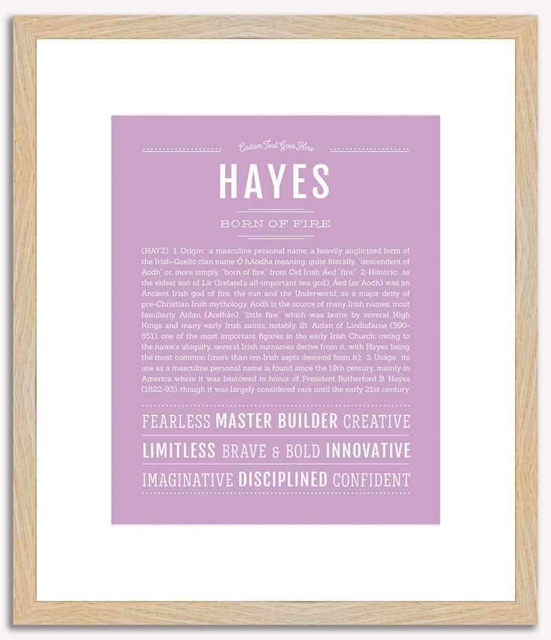 Hayes | Name Art Print