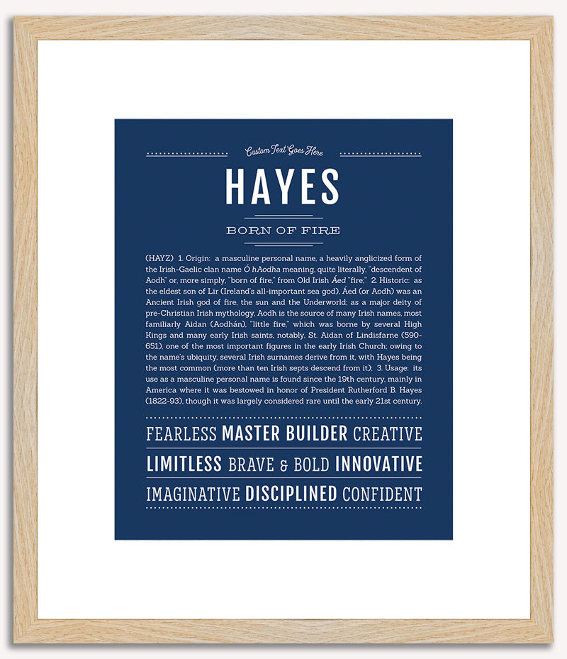 Hayes | Name Art Print