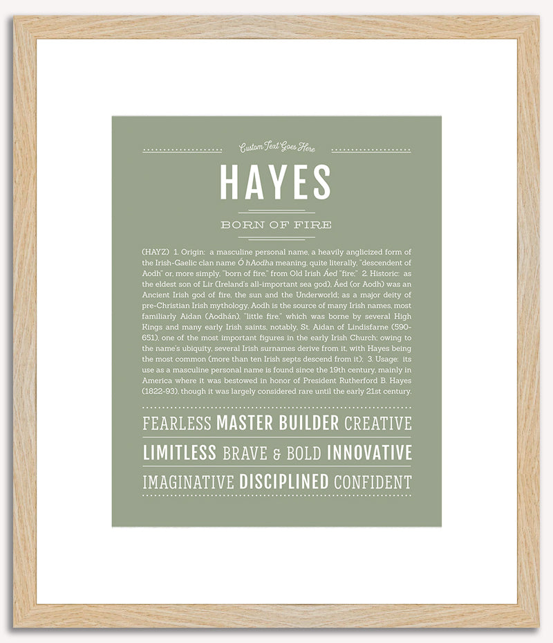 Hayes | Name Art Print