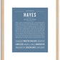 Hayes | Name Art Print