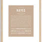 Hayes | Name Art Print