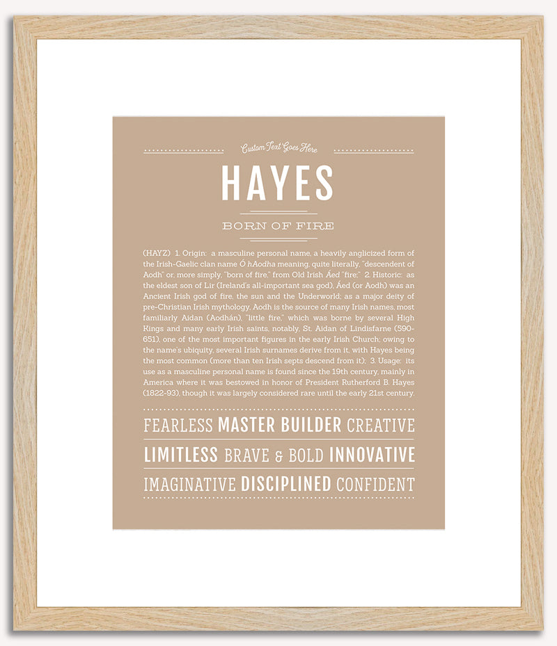 Hayes | Name Art Print