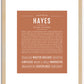 Hayes | Name Art Print