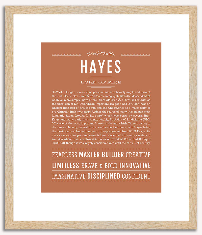 Hayes | Name Art Print