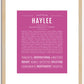 Haylee | Name Art Print