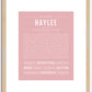 Haylee | Name Art Print