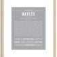 Haylee | Name Art Print