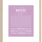 Haylee | Name Art Print