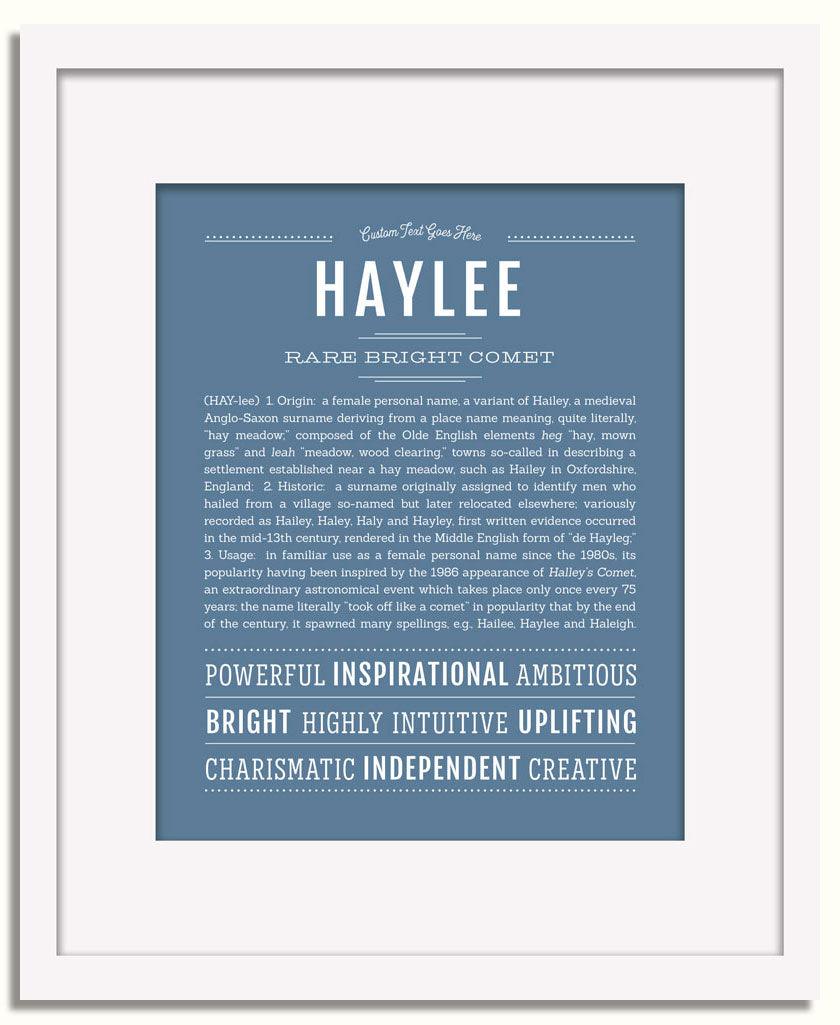 Frame Options | Steele Blue | White Frame, Matted