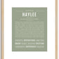 Haylee | Name Art Print