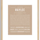 Haylee | Name Art Print