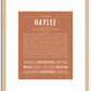 Haylee | Name Art Print