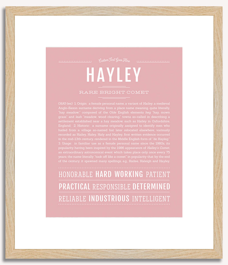 Hayley | Name Art Print