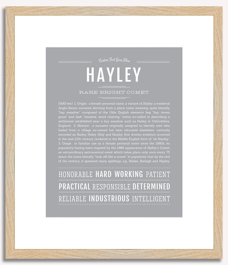 Hayley | Name Art Print