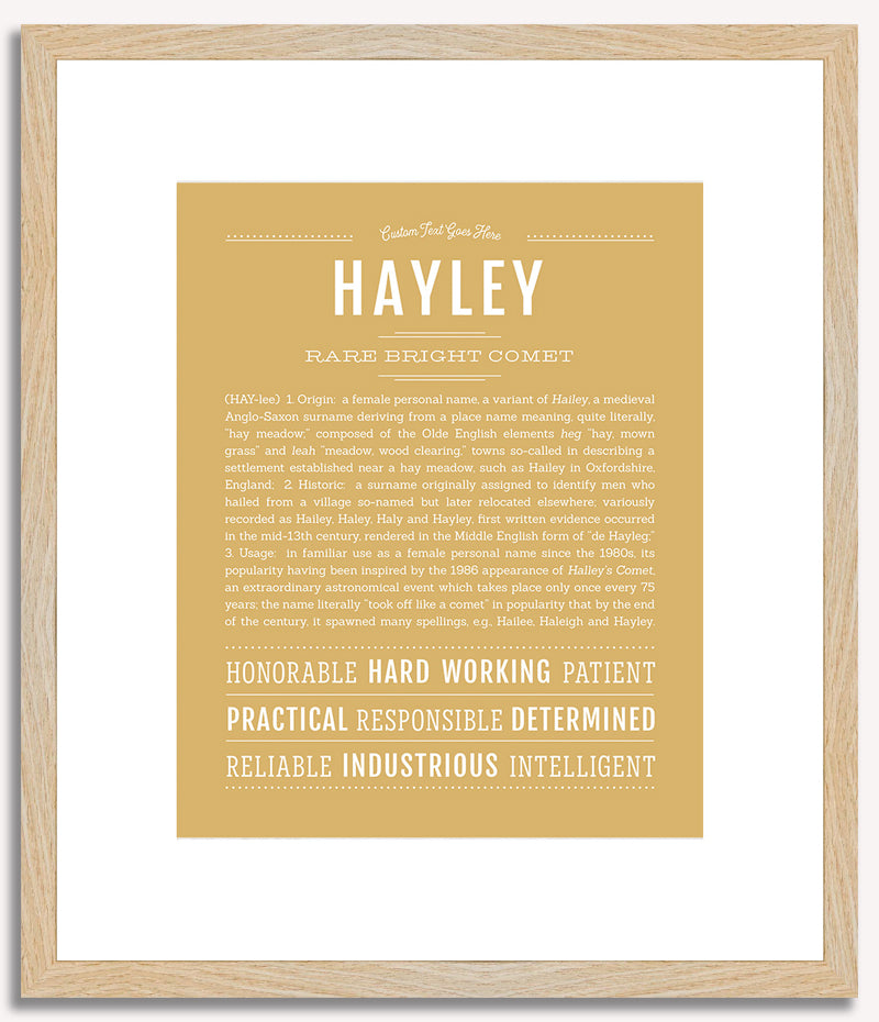 Hayley | Name Art Print