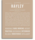Haylee Sign Hayley Personalized Name Meaning Art Prints – Name Stories