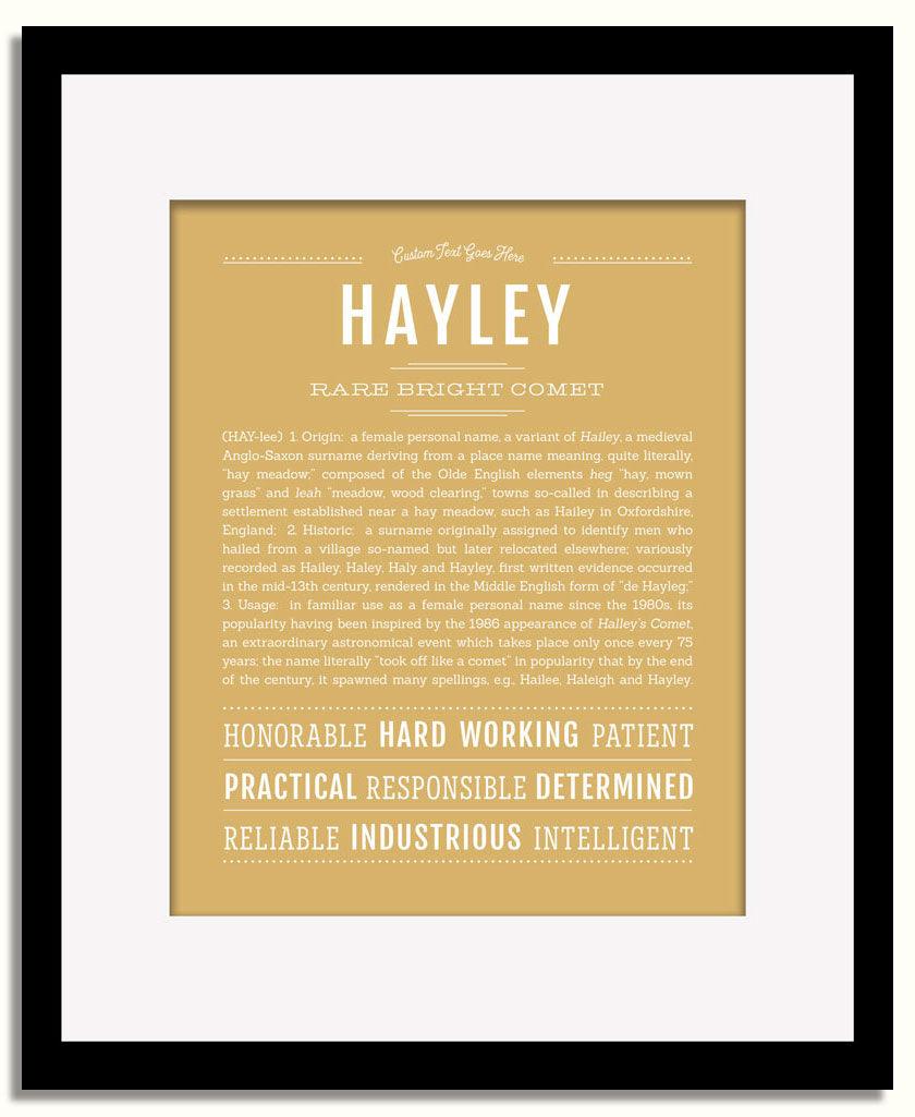 Frame Options | Matte Gold | Black Frame, Matted