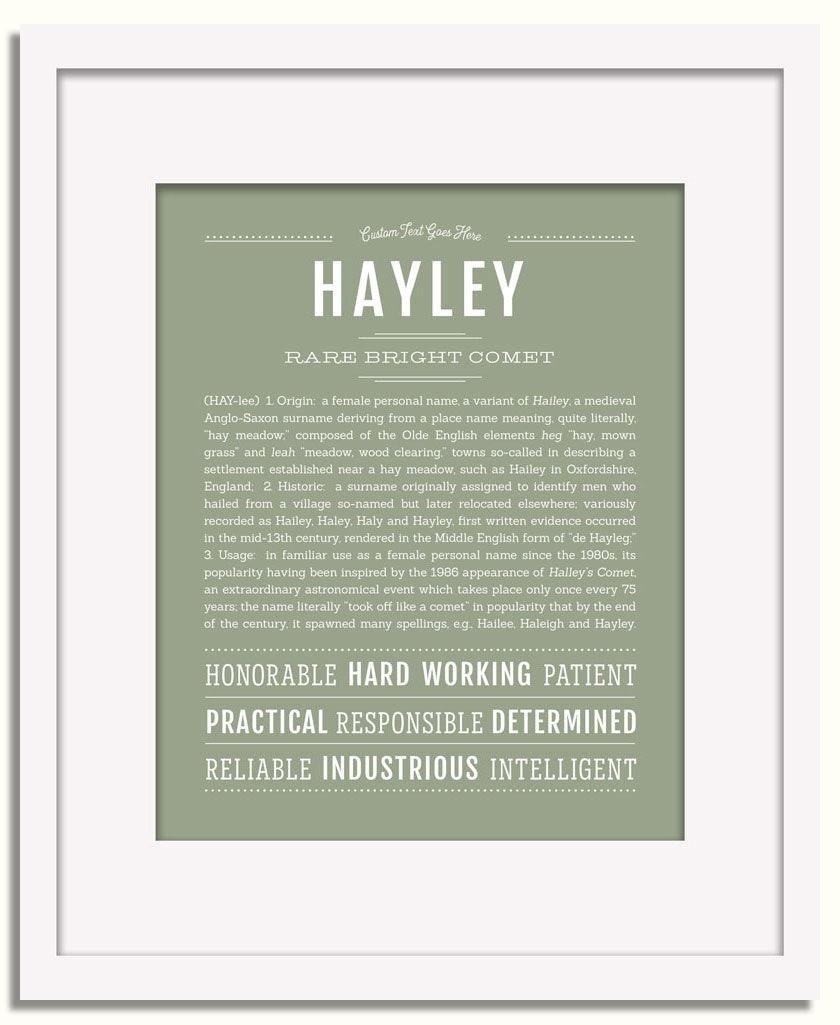 Frame Options | Sage | White Frame, Matted