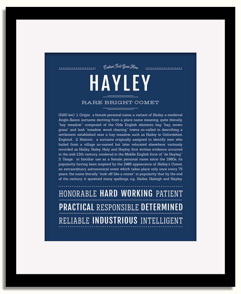 Frame Options | Midnight Blue | Black Frame, Matted