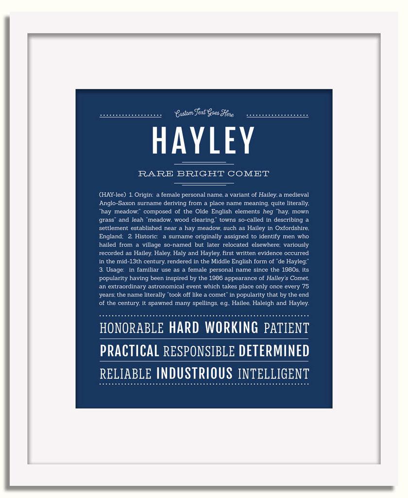 Frame Options | Midnight Blue | White Frame, Matted