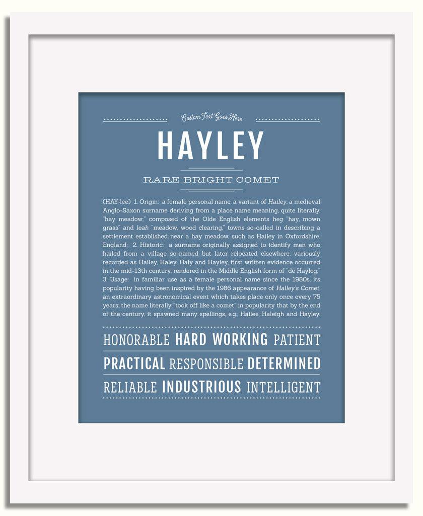 Frame Options | Steele Blue | White Frame, Matted