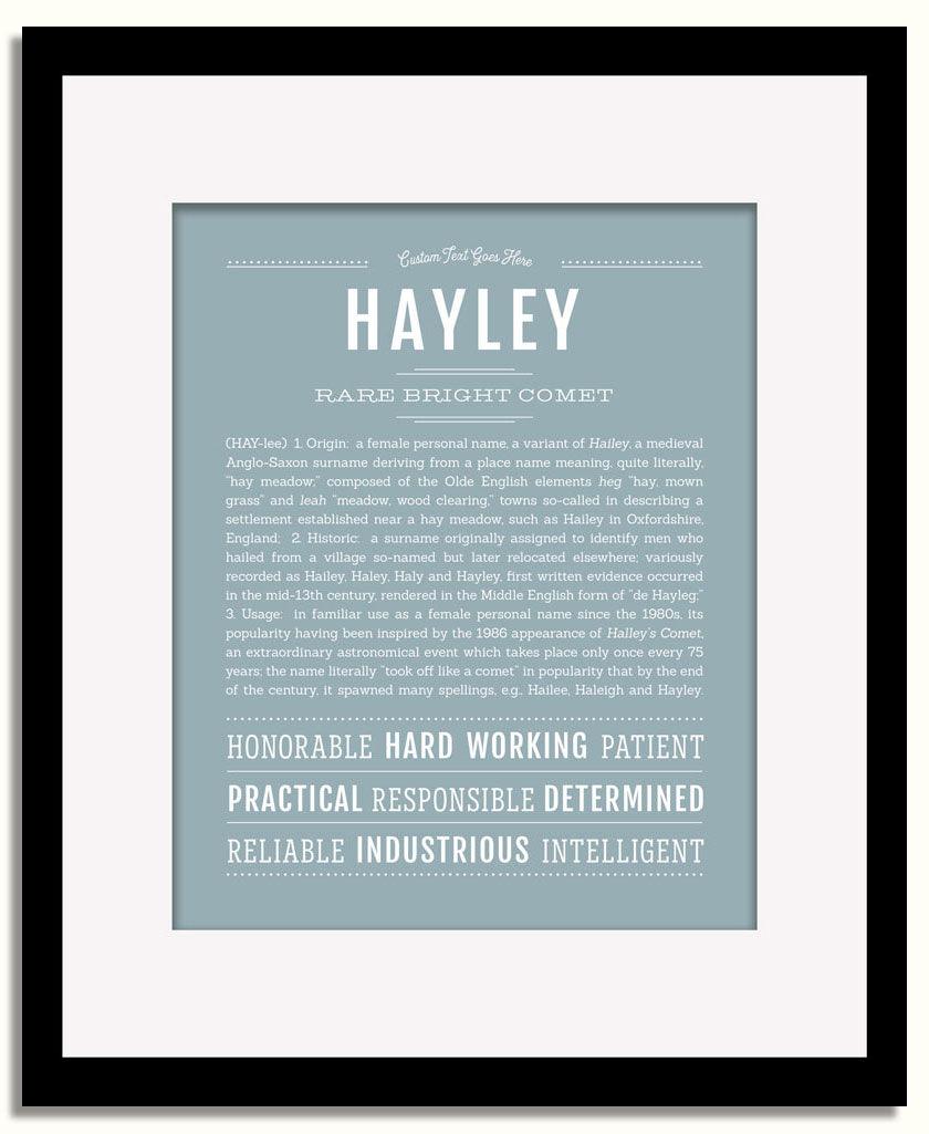 Frame Options | Powder Blue | Black Frame, Matted