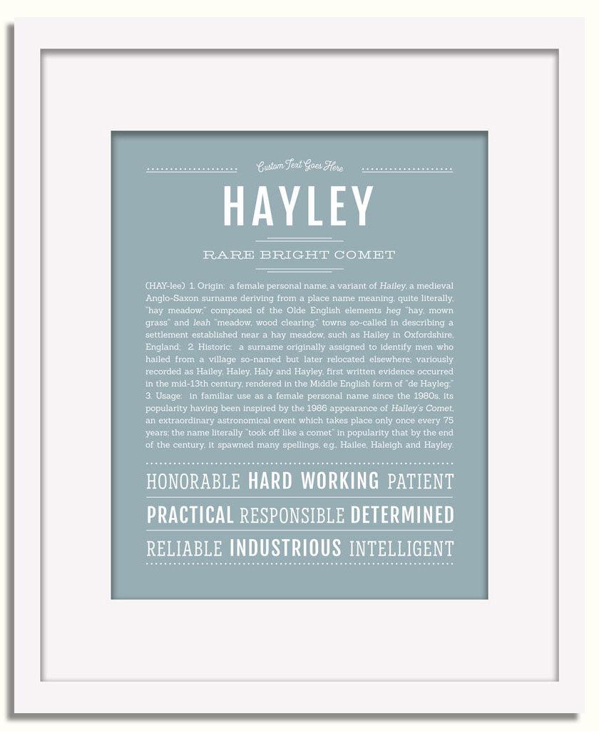 Frame Options | Powder Blue | White Frame, Matted