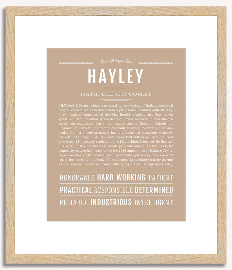 Hayley | Name Art Print