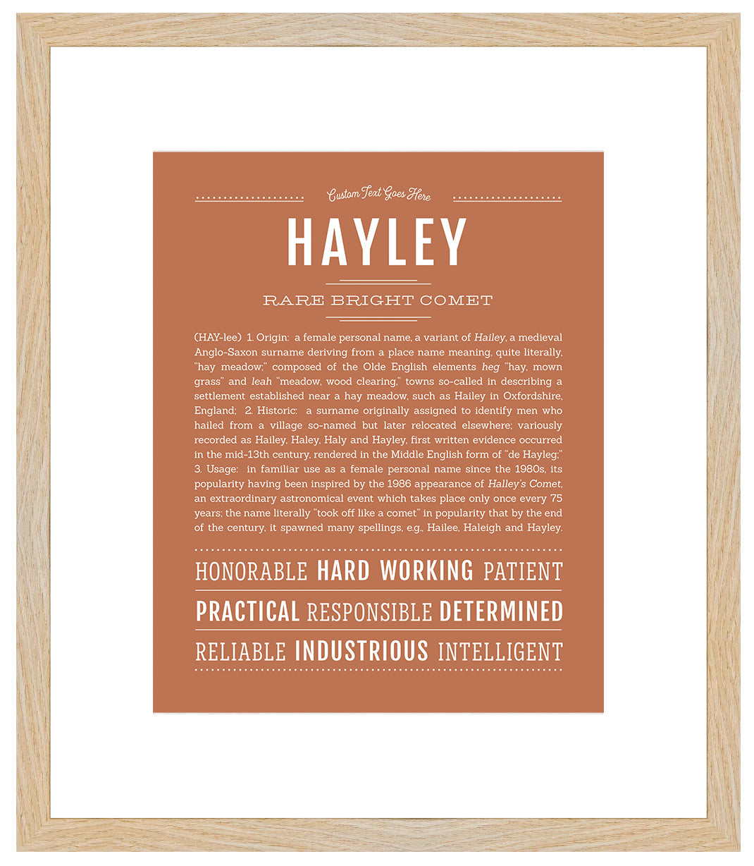 Hayley | Name Art Print