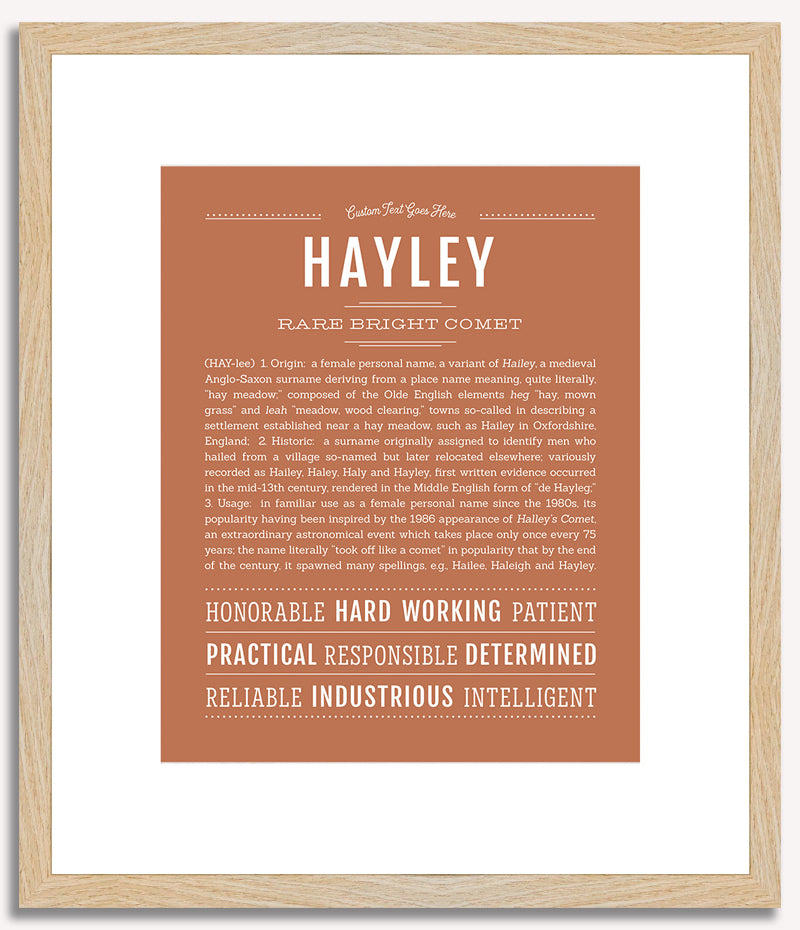 Hayley | Name Art Print