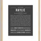 Haylie | Name Art Print