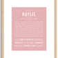 Haylie | Name Art Print