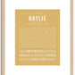 Haylie | Name Art Print