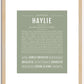 Haylie | Name Art Print