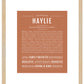 Haylie | Name Art Print