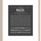 Hazel | Name Art Print