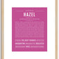 Hazel | Name Art Print