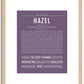 Hazel | Name Art Print