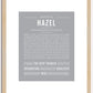 Hazel | Name Art Print