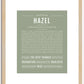 Hazel | Name Art Print