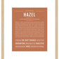 Hazel | Name Art Print