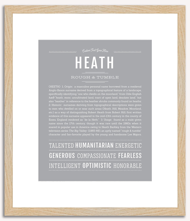 Heath | Name Art Print