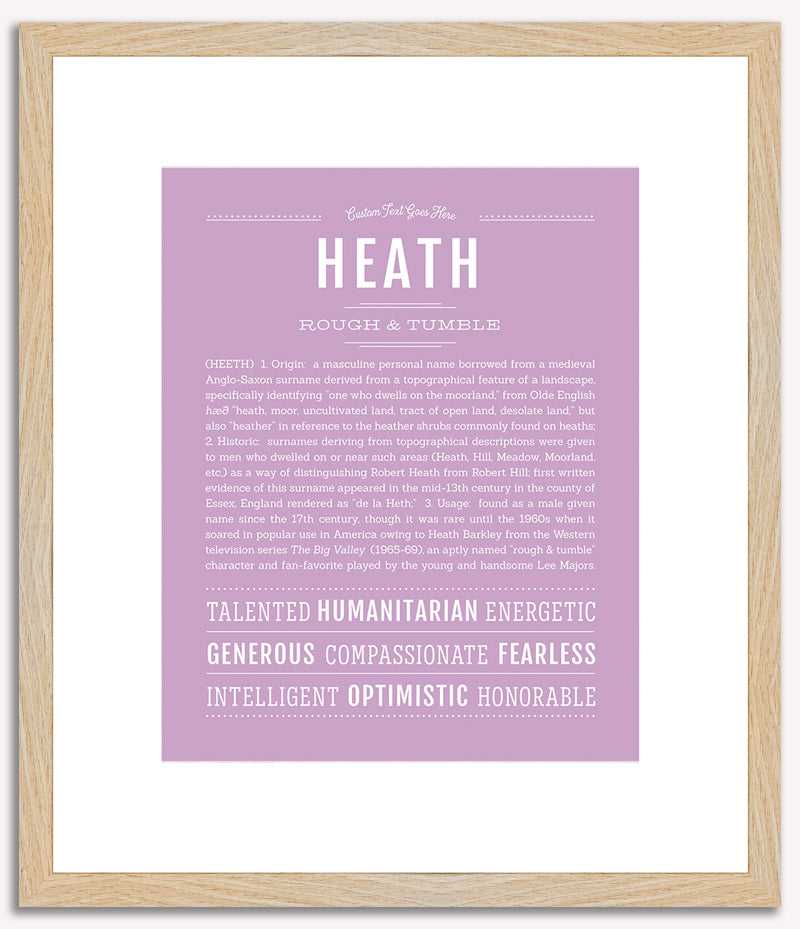 Heath | Name Art Print