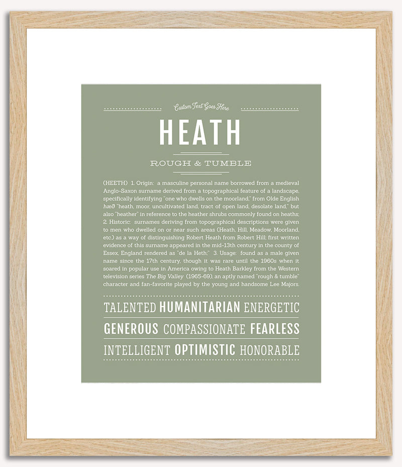 Heath | Name Art Print