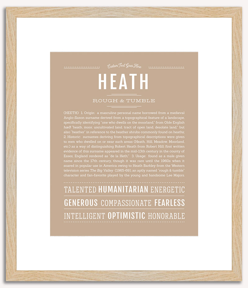 Heath | Name Art Print